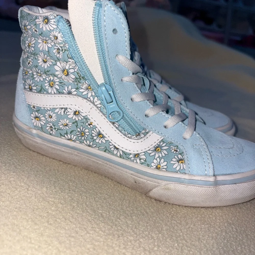 Vans Kids Sky Blue High-Top Sneakers - Picture 3 of 7